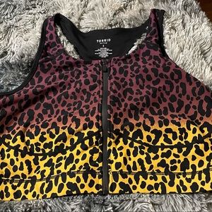 Leopard print sports bra by torrid. Size 3 racer back